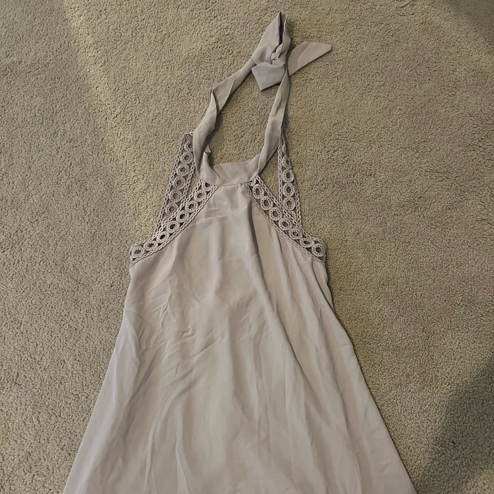 silk like purple dress